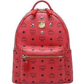 12AW New Arrivals] MCM Small STARK Backpack VISETOS Reds School bag 