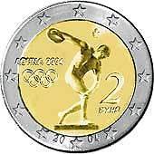 2004 GREECE 2 EURO COMMEMORATIVE OLYMPIC GAMES UNC