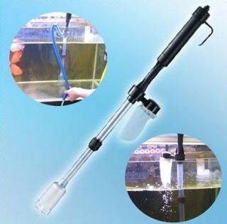   Battery Syphon Auto Fish Tank Vacuum Gravel Water Filter Cleaner