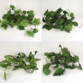   of Artificial Ivy Leaf Garland Vine Fake Leaves Foliage Flowers