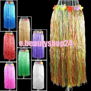 Adult Colorful Hawaiian Artificial Grass Skirt Hula Luau Fancy Dress 