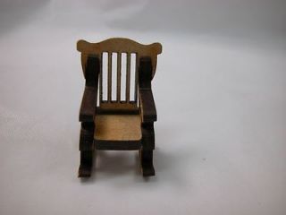 Dollhouse Miniature 1 12 Scale Rocking Chair 0.5 x 1  #Z220