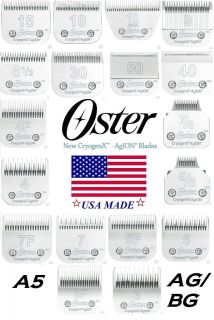 GENUINE OSTER CryogenX AgION A5 AG BG Clipper Blade*Fit Most Andis 
