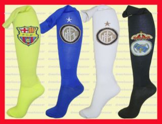 Soccer Socks BARCELONA, INTER MILAN, REAL MADRID. Excellent Quality.