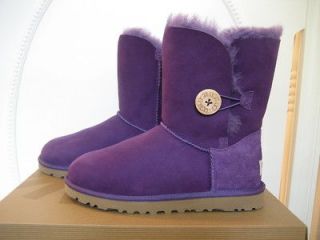 NIB UGG Australia Womens Bailey Button Boysenberry Purple Boots Sizes 