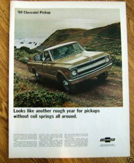 1969 Chevy Chevrolet Pickup Truck Ad