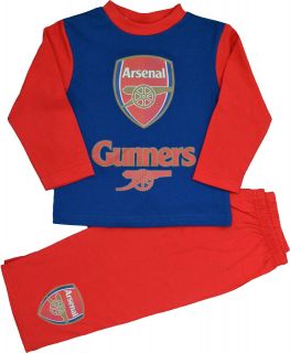 AFC86 Boys Arsenal FC Pyjamas Sizes 12 18 mths,18 24 mths, 2 3yrs, 3 4 