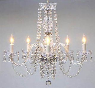 AUTHENTIC ALL CRYSTAL CHANDELIER CHANDELIERS