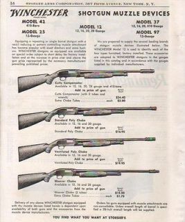 1952 Winchester Model 25~37~42~97 Shotgun hunting Ad