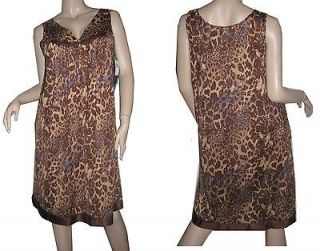 Vanity Fair JAGUAR PRINT Coloratura NYLON short dress gown 30107 # L