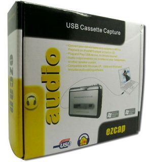 EZCAP USB Cassette Capture,convert old tapes voice to , Plug&Play 