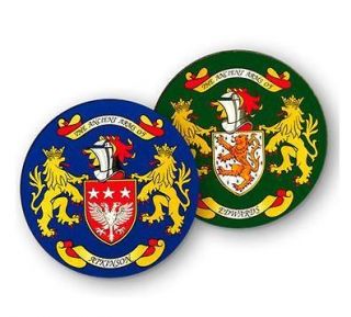 Coat of Arms Name Coasters (D   H)
