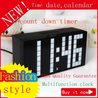 Large Chic Atyle Retro Art Room Hall Count Down Wall Mounted Hours LED 