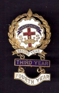 CHRIST CHURCH ATTENDANCE PIN MEDAL First Second Medal Third Fourth 