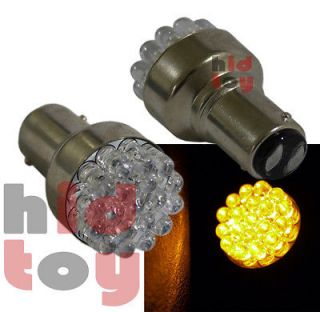   Amber Yellow Round 19 LED 2Pc Bulbs #ee5 Front Turn Signal Au33 Light