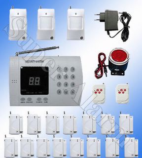 Wireless Security Home Intruder Alarm System+15*door sensor+3*PIR 