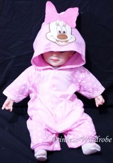Baby Pink Minnie Mouse Outfit Halloween Costume NB 18M