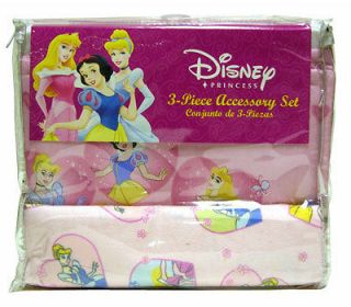 DISNEY Princess Crib Set Blanket Ruffle Diaper Stacker
