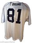 Autographed Tim Brown Jersey (White) Oakland Raiders Authentic Wilson