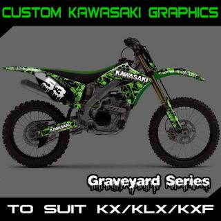 Custom Kawasaki Graphics Kit Backgrounds   KX KLX KXF 65 85 110 125 
