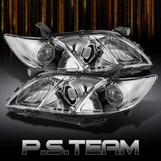   TOYOTA CAMRY CE LE SE XLE CHROME CLEAR PROJECTOR HEADLIGHTS LAMPS PAIR