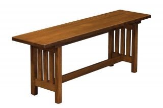 Amish Mission Bench Wood Furniture Indoor Entryway New