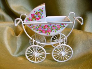 dollhouse doll house miniature BABY CARRIAGE BUGGY