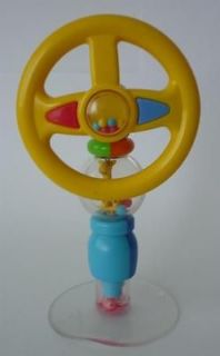 NEW BABY TODDLER HIGH CHAIR SUCTION BASE CLICKING STEERING WHEEL TOY 