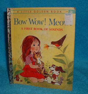 1963 A Little Golden Book BOW WOW MEOW book of sounds