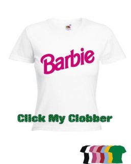 Ladies Barbie T shirt   Many colours   Free postage