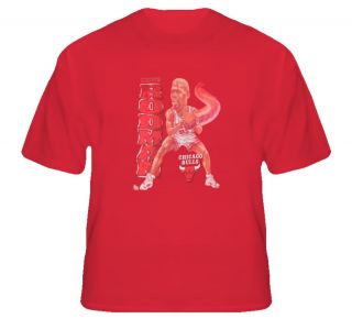 Dennis Rodman Chicago Basketball Vintage Caricature T Shirt