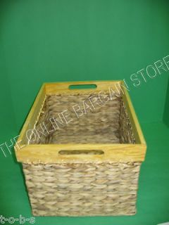 Seagrass Jute Woven Storage Basket Toy Laundry