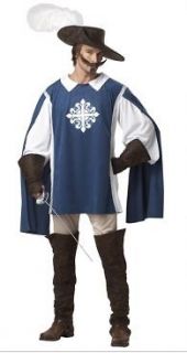 Mens Adult Medieval Renaissance Deluxe French Soldier Musketeer 