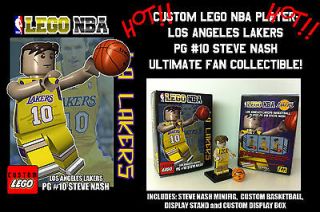 Custom Lego NBA BASKETBALL PLAYER LA LAKERS STEVE NASH (COLLECTORS 