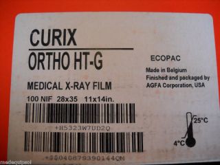 AGFA X Ray Film Curix Ortho HT G PLUS REF# 3W7UD