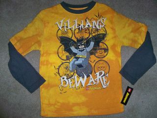Lego Batman Long Sleeve Villians Beware Layered Boys T Shirt XL 14 
