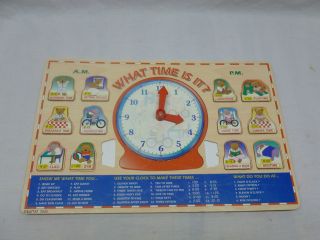   Educational Puzzle Game Toy Learn To Tell Time What Time Is It Battat