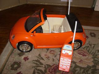   Radio Shack Remote Control RC Mattel Barbie VW Bug Red Convertible Car