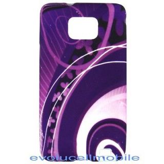   Galaxy S2 II i9100 designer Purple rubberized cell phone cover case