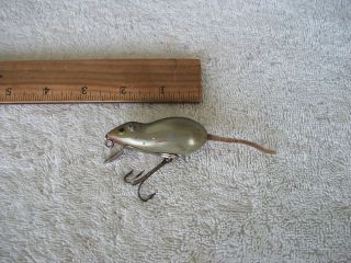 Paw Paw Mouse Fishing Lure Freshwater Bass Plug Leather Tail Vintage 