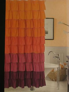orange shower curtains in Shower Curtains