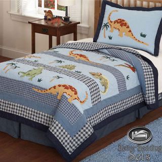   Kid Dinosaur Quilt Bed Linen Bedding Set For Twin Full Queen Size