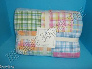 Pottery Barn Kids Madras Plaid Bed Bedroom Quilt Girls Pink Twin OR 