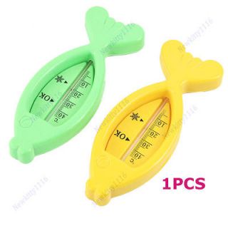   Plastic Float Floating Fish Toy Bath Tub Water Sensor Thermometer