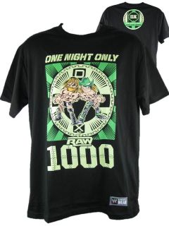 DX D Generation X One Night Only Raw 1000 WWE Black T shirt NEW