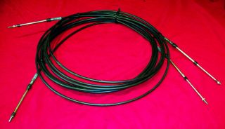 Pair of 18 Morse Ultraflex Outboard Control Cables For Yamaha 