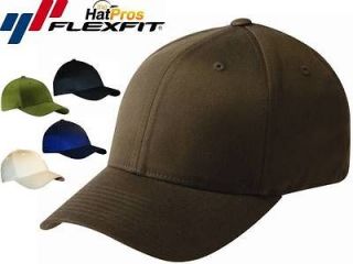   Bamboo Fitted Baseball Classic Blank Plain Hat Ballcap Cap Flex Fit