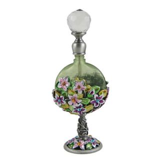   Perfume Bottle Vintage Style Bejeweled Enameled New in box 4.5H