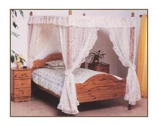four poster bed white