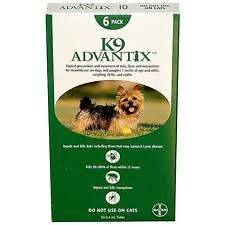 K9 Advantix for Dogs under 10lbs. (6 dose pack)